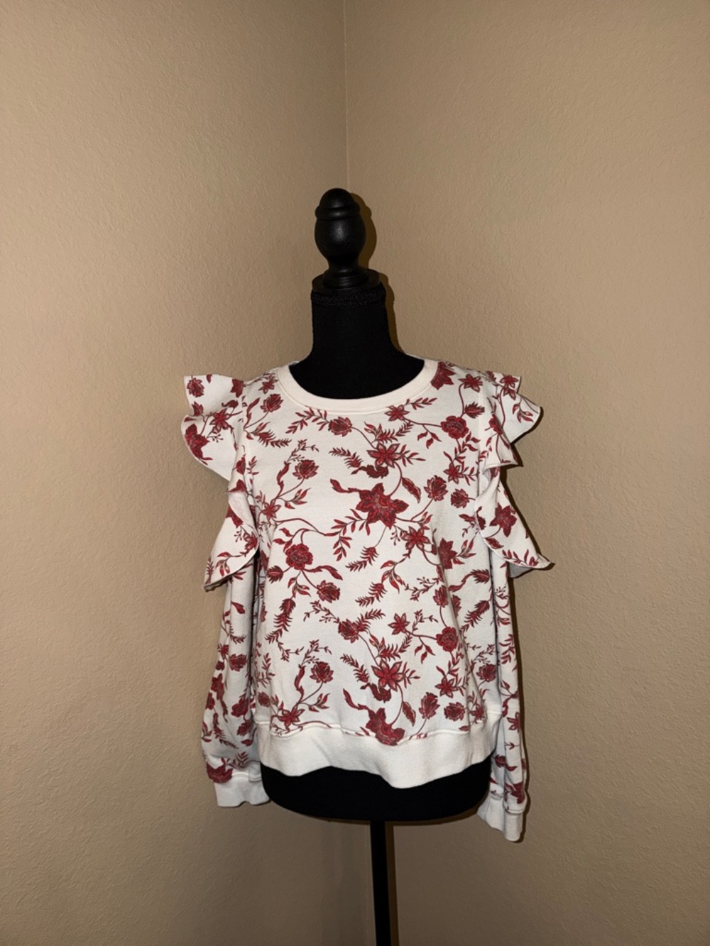 Rebecca Minkoff Floral Ruffle Sleeve Top